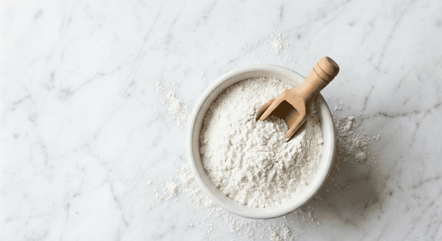 All-Purpose Flour: The most common baking flour, made from a blend of hard and soft wheat.
