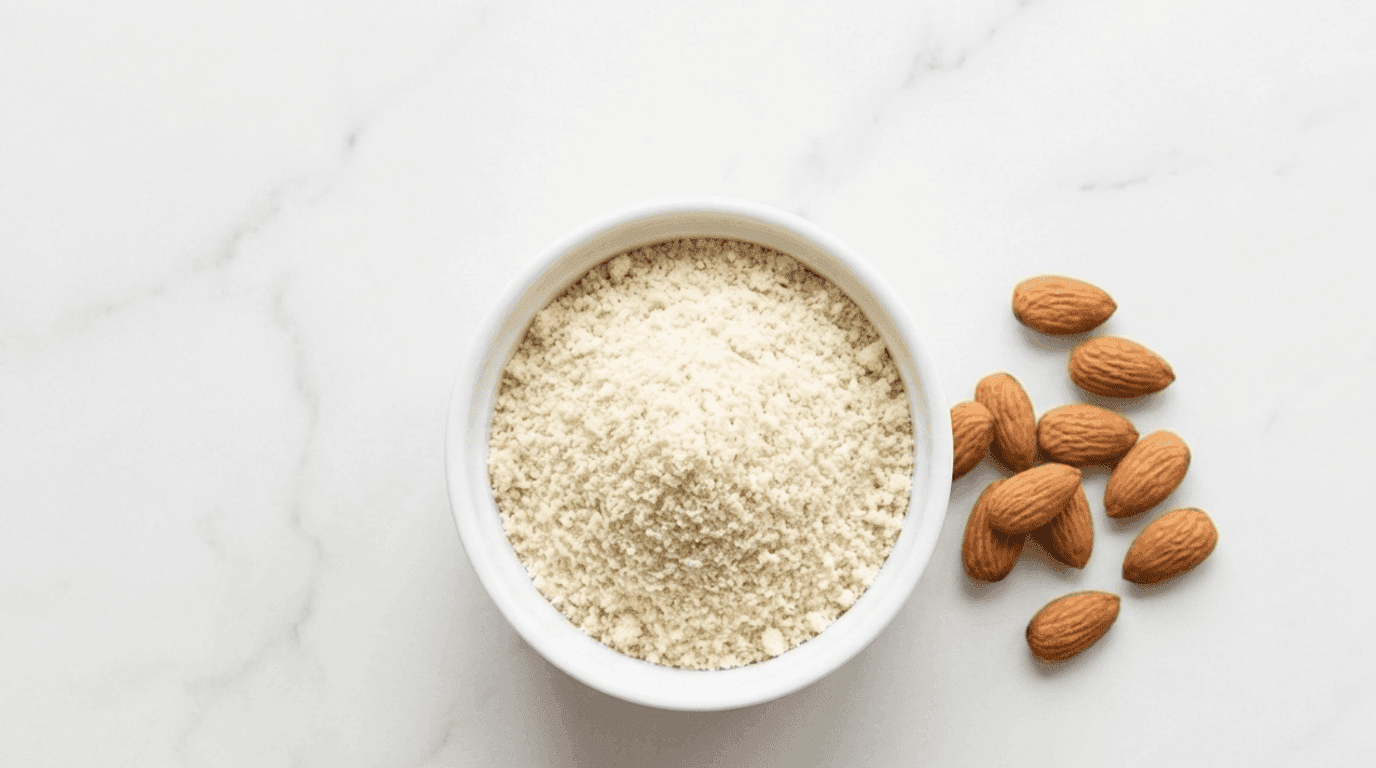 Almond Flour: Finely ground blanched almonds, popular in gluten-free and low-carb baking.